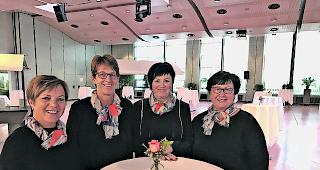 Der Vorstand. Von links: Gaby Volken, Ursi Stoffel, Anita Zumoberhaus und Ruth Summermatter.  