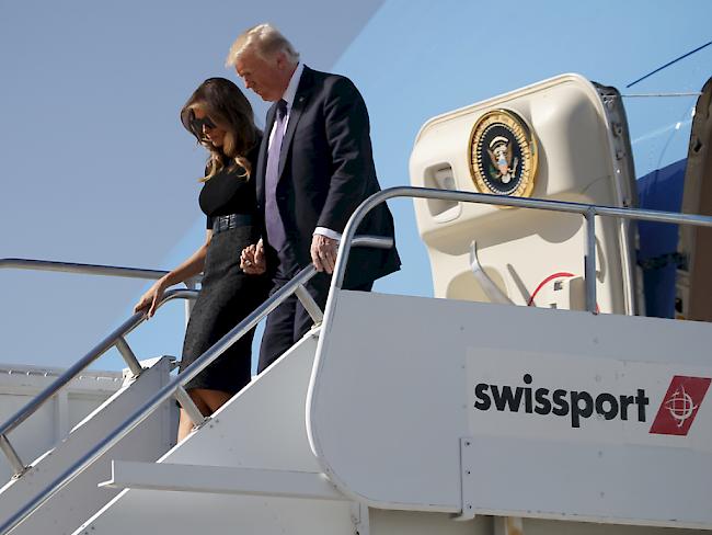 Donald und Melania Trump am Mittwoch beim Eintreffen in Las Vegas.