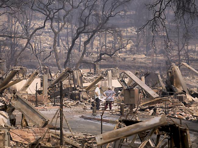 Die Buschbrände in Santa Rosa, Kalifornien, hinterlassen eine grosse Zerstörung.