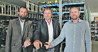 Bruder-Trio. Von links: J&eacute;r&ocirc;me, Vincent und David Bonvin. 