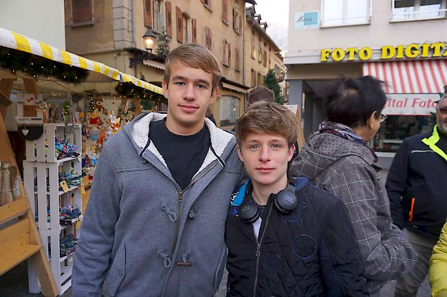 Michael Karlen (16) aus Stalden und Joshua Schaller (15) aus Törbel .