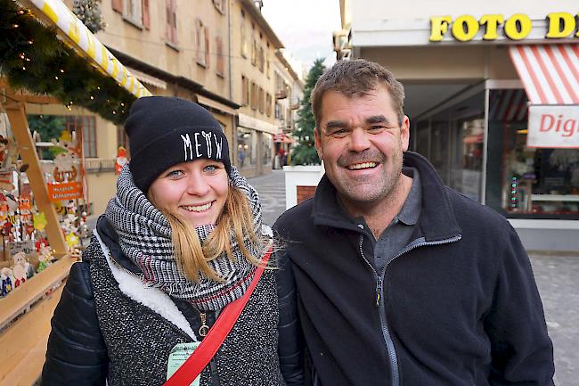 Katharina Wyer (22) aus Lalden und Valentin Werlen (36) aus Bürchen.