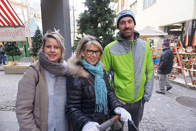 Denise Wenger (37) aus Varen, Pia Minnig (61) aus Susten und Pascal Wenger (39) aus Varen.