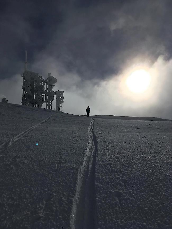 Skitour aufs Gebidem oberhalb Visperterminen.