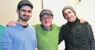 Komponisten. Marco Ackermann, Alex R&uuml;edi und Joel Schmidt (von links) steuerten je eine Komposition bei zum Programm, mit welchem die Alex R&uuml;edi Big Band gemeinsam mit dem Orchestre Valaisan Amateur drei Mal auftritt. 