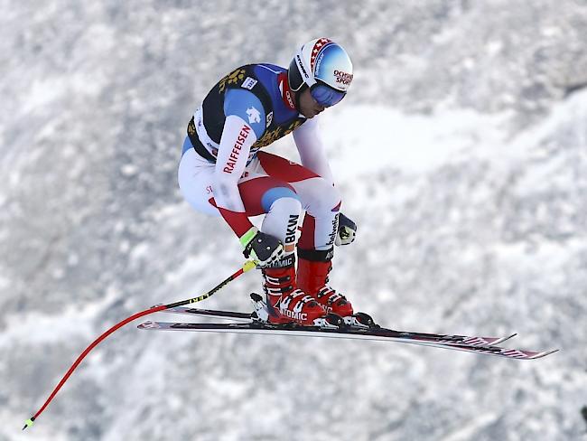 Mauro Caviezel (im Bild) und Gilles Roulin werden am Start der Abfahrten an den Olympischen Winterspielen 2018 in PyeongChang stehen. (Archiv)