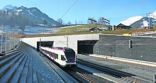 Soll ausgebaut werden. Das n&ouml;rdliche Portal des L&ouml;tschberg-Basistunnels in Frutigen (Archivbild).
