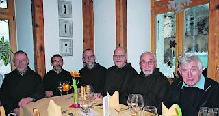 Die Letzten nach 70 Jahren. Sie werden das Kapuzinerkloster Brig-Glis diese Woche verlassen. Drei ihrer Br&uuml;der konnten aus gesundheitlichen Gr&uuml;nden nicht am Abschlussessen mit dem Bischof teilnehmen.  