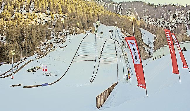 Die 2016 komplett neu erstellte Skisprunganlage in Kandersteg.