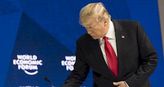 Pr&auml;sident Donald Trump am WEF. Sein Besuch hat der Schweiz grosse Aufmerksamkeit beschert.