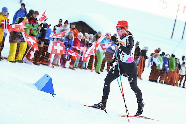 Nadine Fähndrich, unterwegs zu WM-Bronze in Ulrichen.