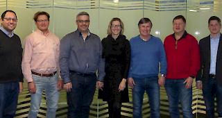 Verwaltungsrat und Gesch&auml;ftsf&uuml;hrung (von links): Diego Flaviano, Norbert Zuber, J&ouml;rg Sol&egrave;r, Stefanie Zimmermann, Rolet Gruber, Dr. Philipp Teysseire und Samuel Wyer.