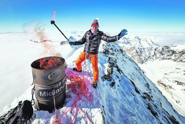 Die OGUV kritisiert die Fackel-Aktion auf dem Matterhorn.