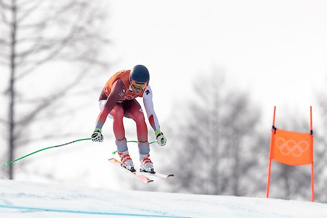Gisin während des 3. Abfahrtstrainings der Herren im Jeongseon Alpine Centre vom Samstag.