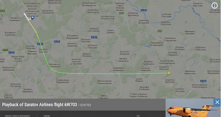 Gem&auml;ss Flighradar24 handelt es sich bei der Ungl&uuml;cksmaschine um eine sieben Jahre alte Antonov An-148.