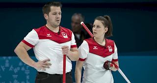 Jenny Perret und Martin Rios, das Schweizer Mixed-Doppel holte Silber.