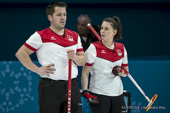Jenny Perret und Martin Rios, das Schweizer Mixed-Doppel holte Silber.