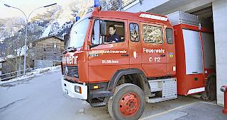 Patric Kalbermatter, Kommandant der St&uuml;tzpunktfeuerwehr St. Niklaus.