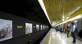 Ort des Vorfalls. Die Mail&auml;nder Metro-Station Repubblica.