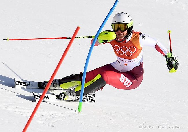 Wendy Holdener lag nach dem 1. Lauf noch in Führung, am Ende durfte sie sich über Olympia-Silber freuen.