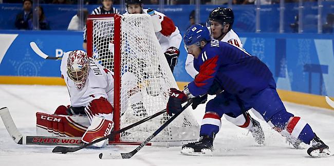 Das Eishockey-Nationalteam feiert im Olympia-Turnier den ersten Sieg.