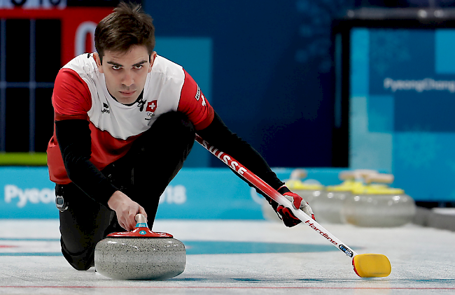 Der Schweizer Skip Peter De Cruz während der Partie gegen die USA