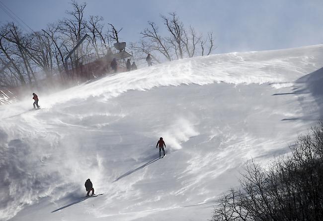 Umstrittener Wettkampfort der Winterspiele von Pyeongchang: die Strecke für die Abfahrt und den Super-G. 
