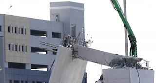 Bei Miami ist am Donnerstag eine 53 Meter lange Fussg&auml;ngerbr&uuml;cke eingebrochen. Der Einsturz forderte sechs Menschenleben. 