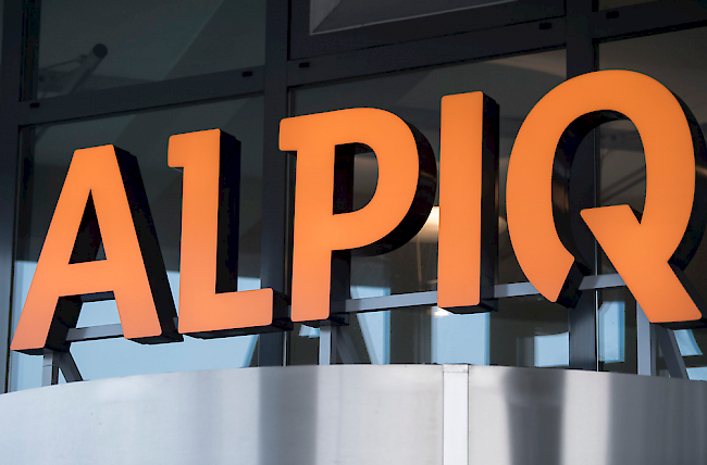 Das Logo von Alpiq am Hauptsitz in Olten