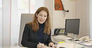 Anja Wyden Guelpa in ihrem B&uuml;ro im H&ocirc;tel de Ville mitten in der Genfer Innenstadt.