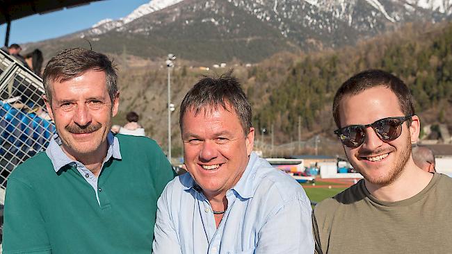 Roland Zumoberhaus (59), Markus (25) und Steven (25) Wellig, alle aus Naters.