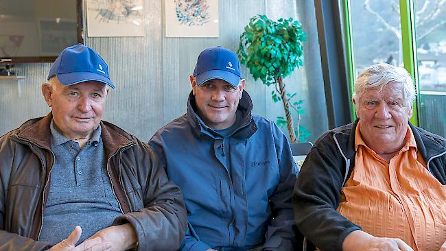 Hansruedi Fallert (72), Giorgio Wasmer (55) und Hans Ruppen (75) alle aus Naters.