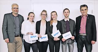 Kreativ. Peter Seiler (Mitglied der Gesch&auml;ftsleitung der SRP Ingenieur AG), Livia Guntern, Anna Stoffel, Tatjana Zurbriggen, Thomas Weber und Paul Hanselmann (Pr&auml;sident der NfGO). 