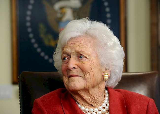 Barbara Bush war die älteste ehemalige First Lady der USA.