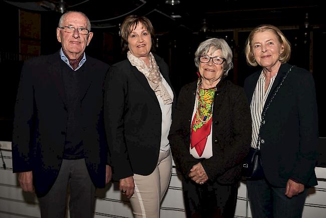 Herbert Seiler (84), Brig, Judith Clausen (56), Ried-Brig, Nina Schneller (82) und Liliane Seiler (79), Brig.