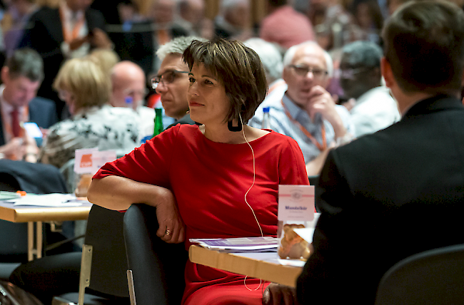 Bundesrätin Doris Leuthard an der Delegiertenversammlung der CVP.