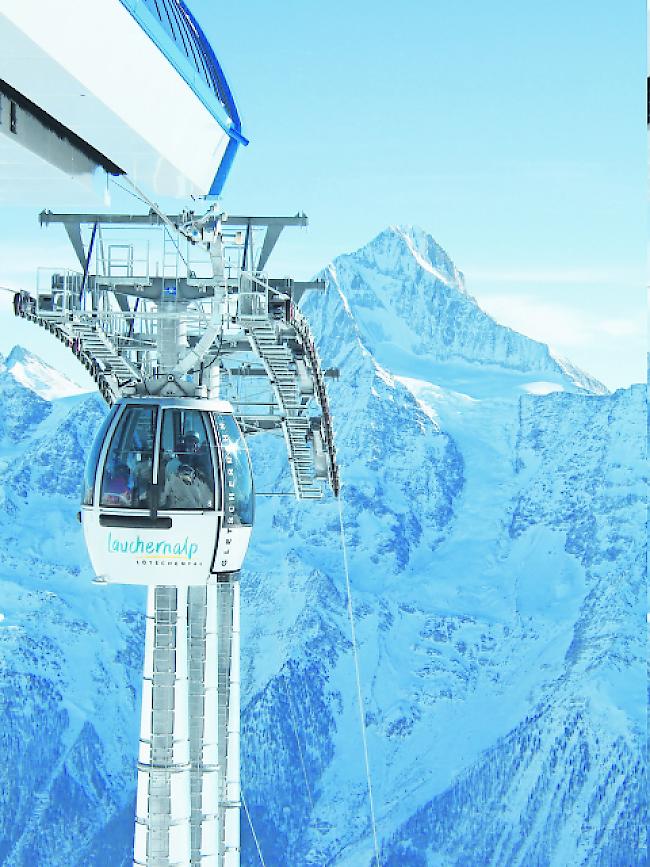 Wichtige Hilfestellung. Dank dem neuen Bergbahnengesetz kommt die Branche nun zu Geldern, an die sie sonst nicht herangekommen wäre. Im Bild die Lauchernalpbahnen und das Bietschhorn.