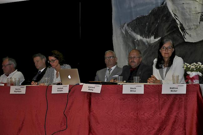 Blick auf den Vorstand des Oberwalliser Samariterverbands in Törbel.