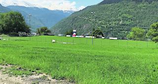 Ausbau. Das neue Spielfeld mit Kunstrasen soll im S&uuml;dosten des heutigen Sportplatzes gebaut werden.  