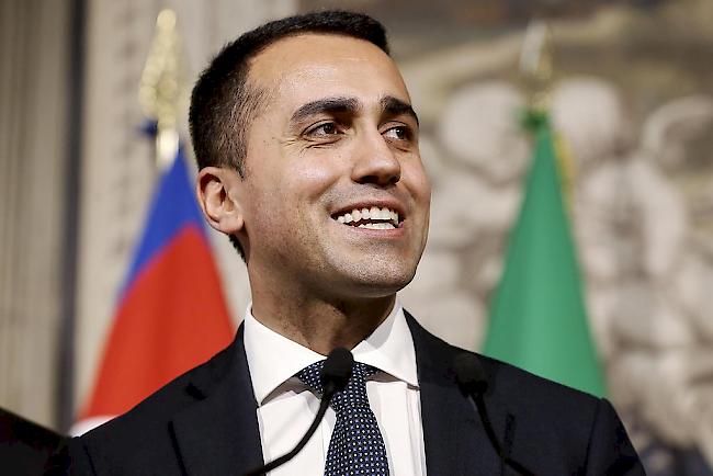 Luigi Di Maio, Chef der Fünf Sterne. In Italien sind die Beratungen über den Koalitionsvertrag noch nicht abgeschlossen. 