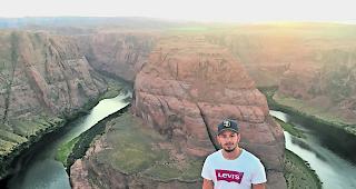 Eindr&uuml;ckliche Natur. Claudio Floris am Horseshoe Bend in Arizona. 