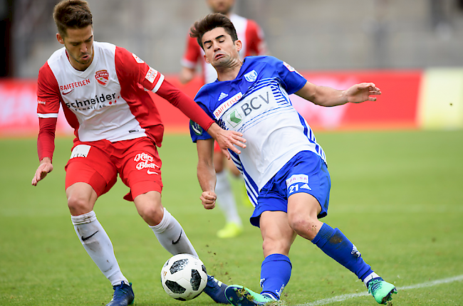 Grégory Karlen (links) bleibt bis Sommer 2021 beim FC Thun.