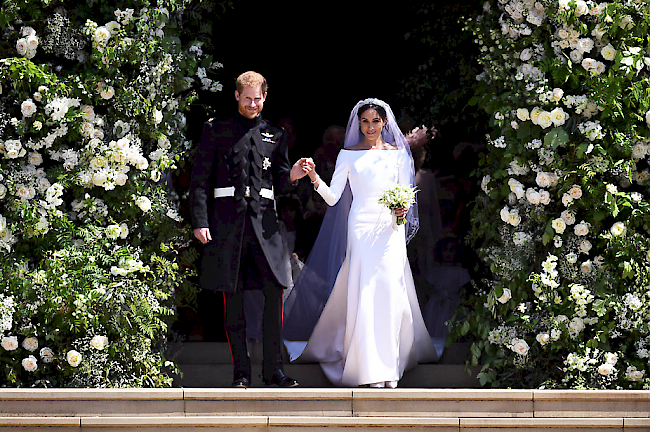 Hochbetrieb. Prinz Harry und die US-Schauspielerin Meghan Markle gaben sich am Samstag auf Schloss Windsor das Jawort. Zur royalen Hochzeit setzten mehr als sechs Millionen Menschen eine Botschaft auf Twitter ab.