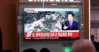 Korrespondenten vor Ort. Ein s&uuml;dkoreanischer TV-Sender berichtet &uuml;ber die im Vorfeld von Pj&ouml;ngjang angek&uuml;ndigte Zerst&ouml;rung eines nordkoreanischen Atomtestgel&auml;ndes.