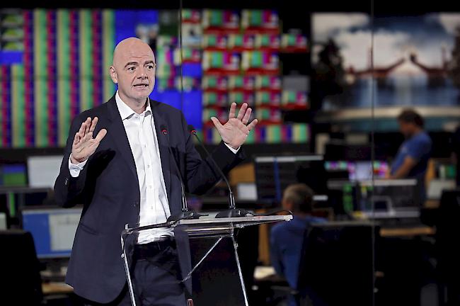 FIFA-Präsident Gianni Infantino freut sich anlässlich der Fusball-WM in Russland auf ein grosses Fest.