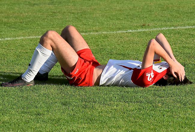 Dominik Margelist und der FC Visp: Nach dem Abpfiff stand der Abstieg fest, die Enttäuschung ist gross.