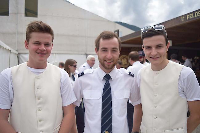 Nicolas Sterren (17), Samuel Mazotti (20) und Silvan Karlen(19) aus Visp.