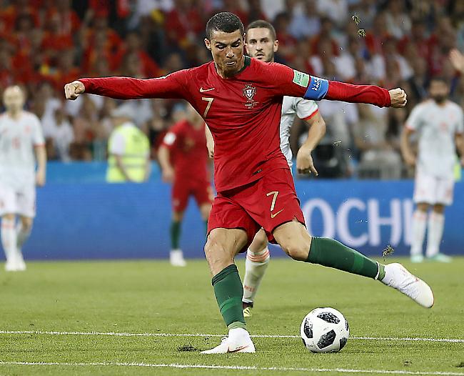 Dreifacher Torschütze gegen Spanien: Portugals Cristiano Ronaldo. 