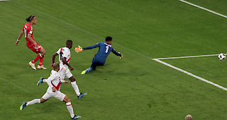 D&auml;nemark gewinnt gegen Peru mit 1:0.