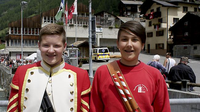 Yannick Fux (15) aus Visp und Luca Truffer (14) aus Susten.
